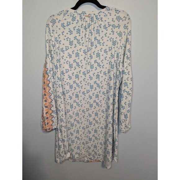 Cabana Life Womens L Colorful Peasant Cover Up Dress Resort Swim Blue Orange - Picture 9 of 10